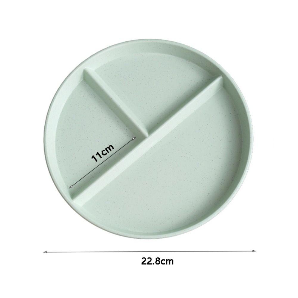 3 сетки, круглая разделенная тарелка, многоразовая тарелка с отделением, кухонная посуда, поднос для еды, завтрак