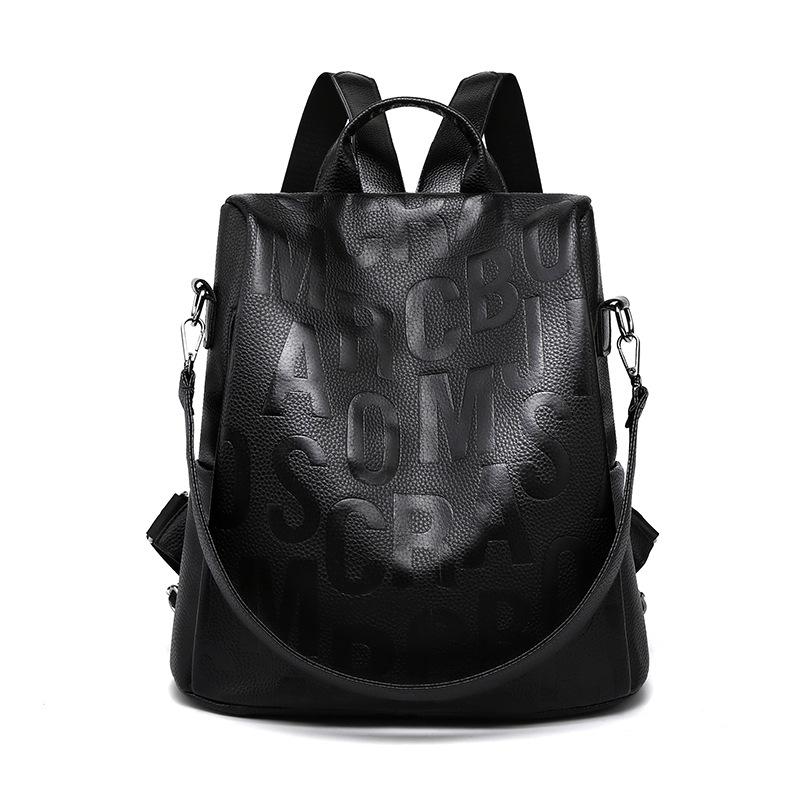 Рюкзак женский премиум модный узор с каменным узором и буквами дорожная женская сумка двойного назначения через плечо