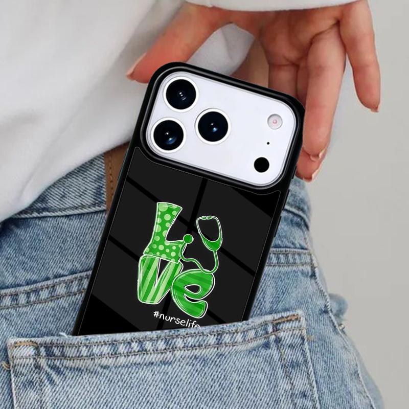 Логотип RN Медсестра Стетоскоп Чехол для телефона для iPhone 17ProMax 12 13 14 15 16e 17 Pro Max Plus Air Cover