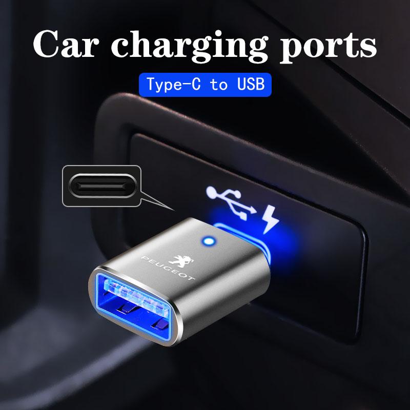 Type C OTG Male To USB Female Adapter Converter Connector For Peugeot 206 307 308 207 3008 208 407 508 2008 5008 301 406 408 607