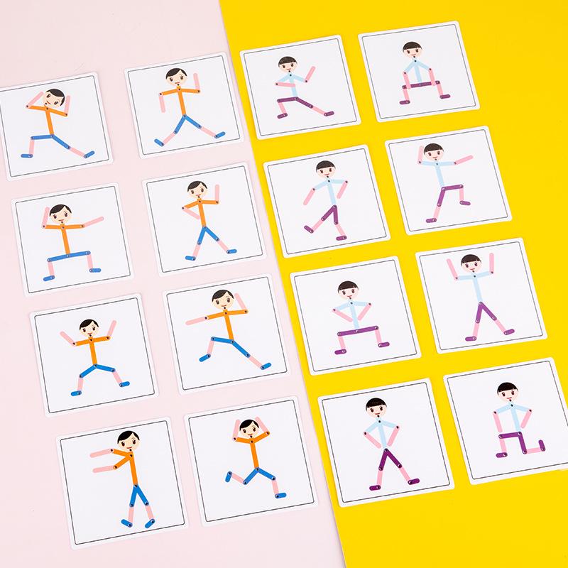 Joint Movement Wooden Manikin Puzzle Toy for Toddlers – Educational Play and Learning Aid