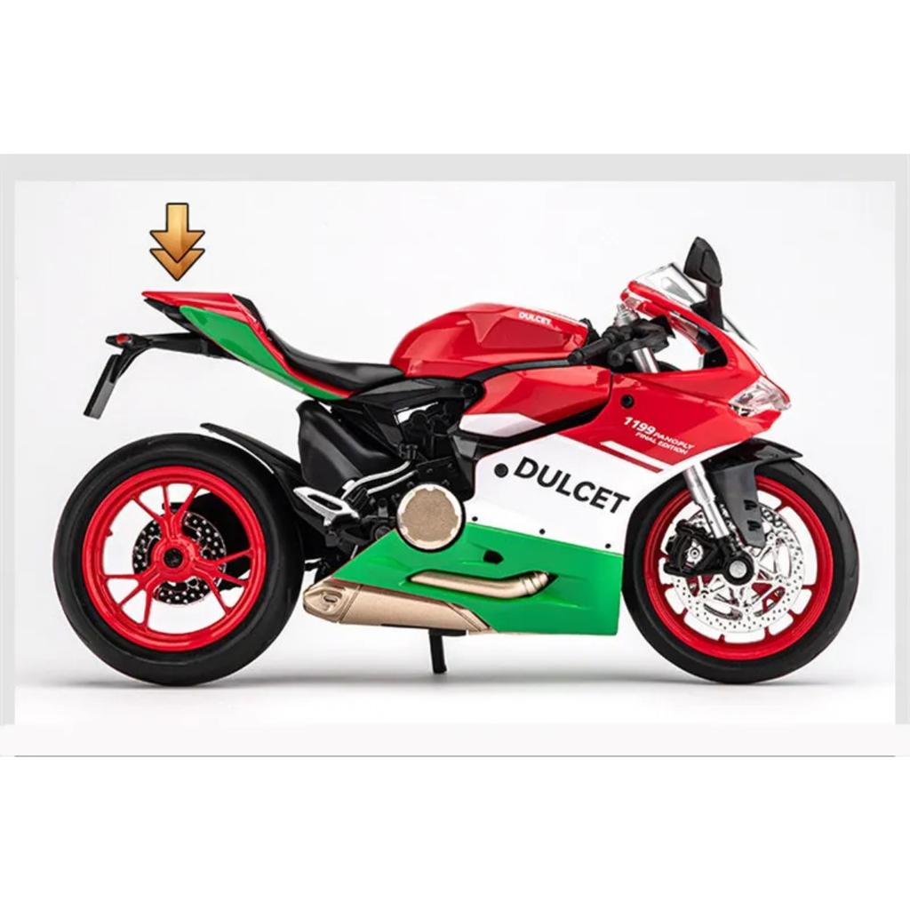 1/12 Ducati 1199 Panigale Сплав Модель Мотоцикла Литой Металл Гоночный Мотоцикл Модель Звук Свет Украшение Детская Игрушка Подарки