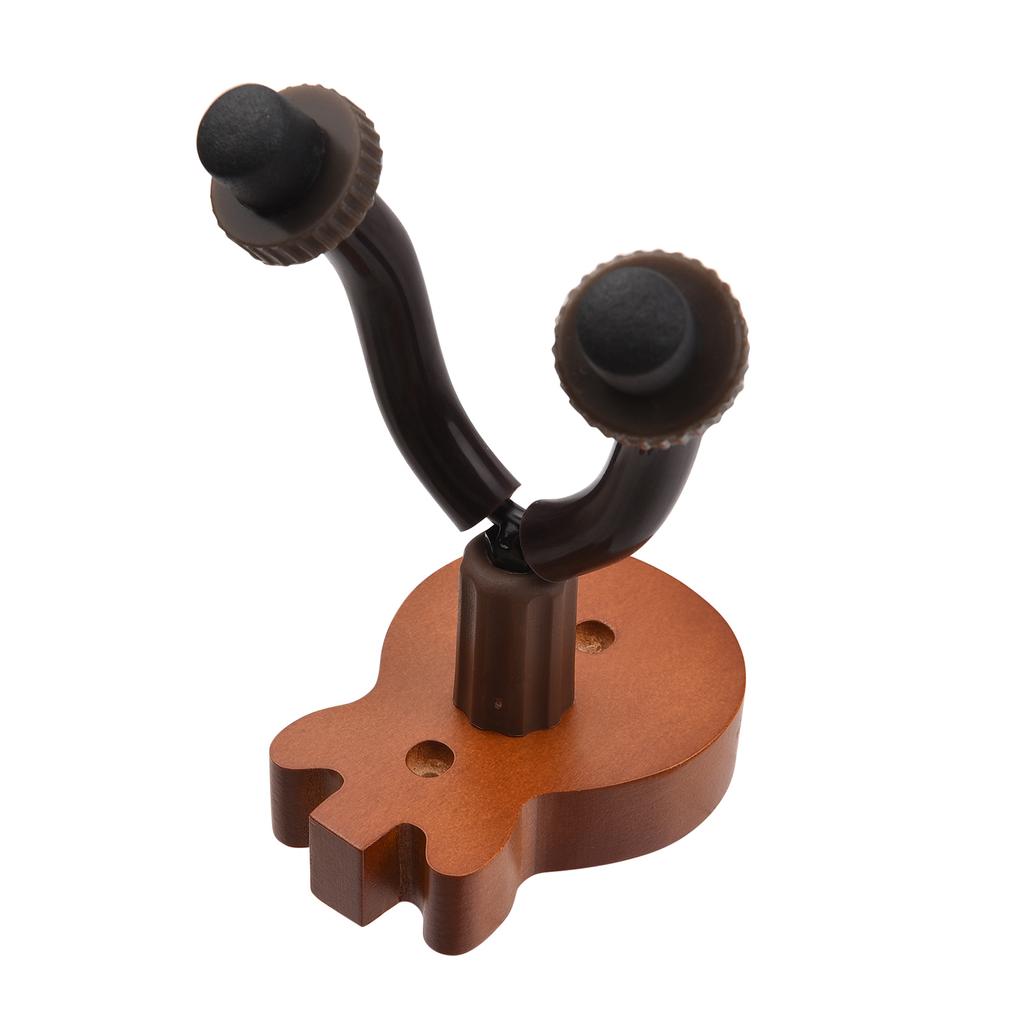 Настенная вешалка для гитары, вешалка для гитары из цельного дерева, настенный держатель с крючком, подставка с металлическими опорными стержнями