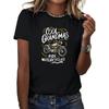 Cool Grandma Riding a Motorcycle, Women's T-shirt Comfortable Fit, Suitable for Summer and Spring, Women's Clothing, Loose Version