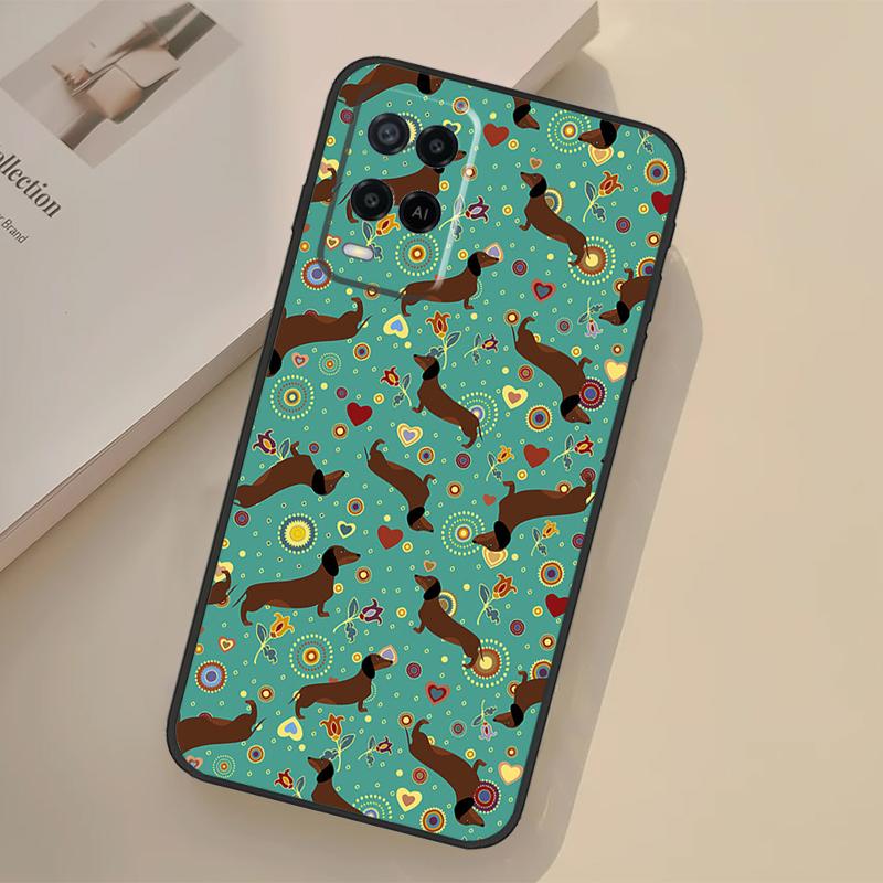 Чехол для собаки Такса Для Oppo A98 A78 A18 A38 A58 A60 A80 A40 A96 A76 A16 A94 A74 A54 A15 A17 A57 A77 A5 Pro