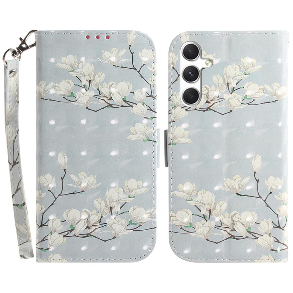 Для Samsung Galaxy S25 Чехол с рисунком Печать Кожаный кошелек Чехол для телефона