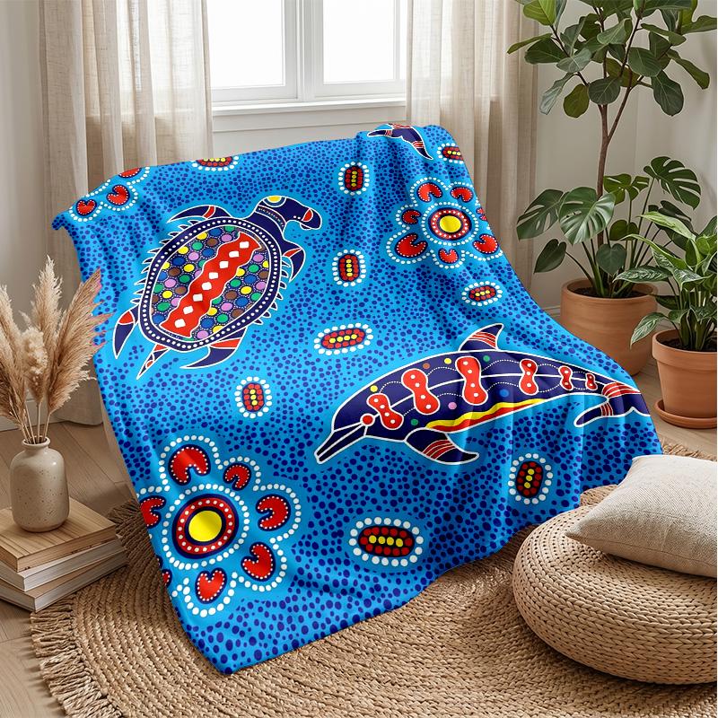 Night Animals Resting Theme blanket Lightweight Warm Flannel Blanket Decorative Throw Blanket for Home Decoration