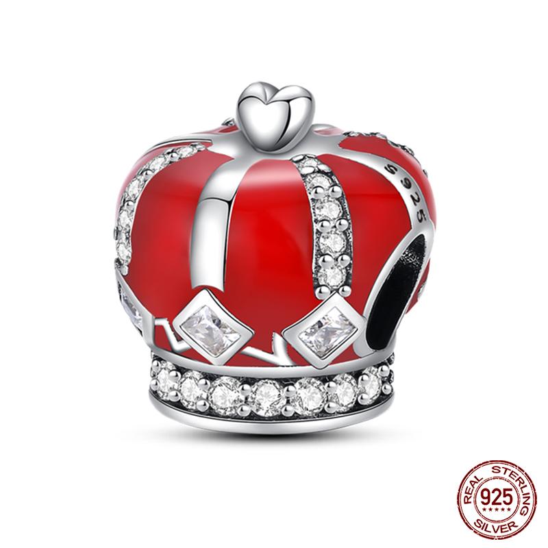 100% Copper Love Strawberry Cherry Red Series Charm Beads For Brand Original Bracelet Diy Fine Jewelry Gift