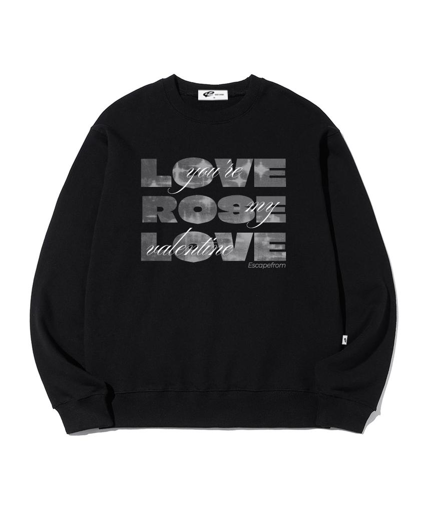 ESCAPEFROM Love Rose Love Print Sweatshirt [2 Colors]