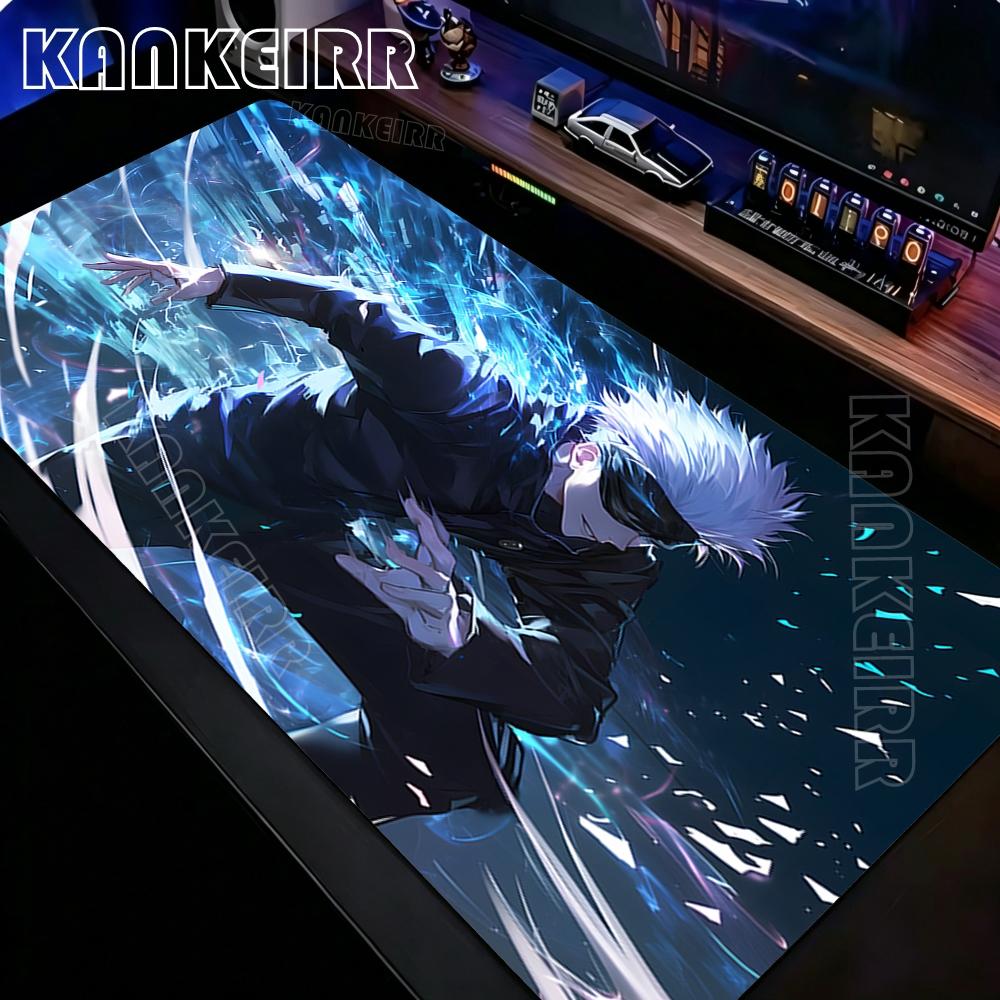 Аниме Сверхъестественное Jujutsu Kaisen Коврик для мыши Натуральная резина Коврик для мыши Большой Игровой Заблокированный край Утолщенный Стол для ПК Настольный Коврик Большой Ковер