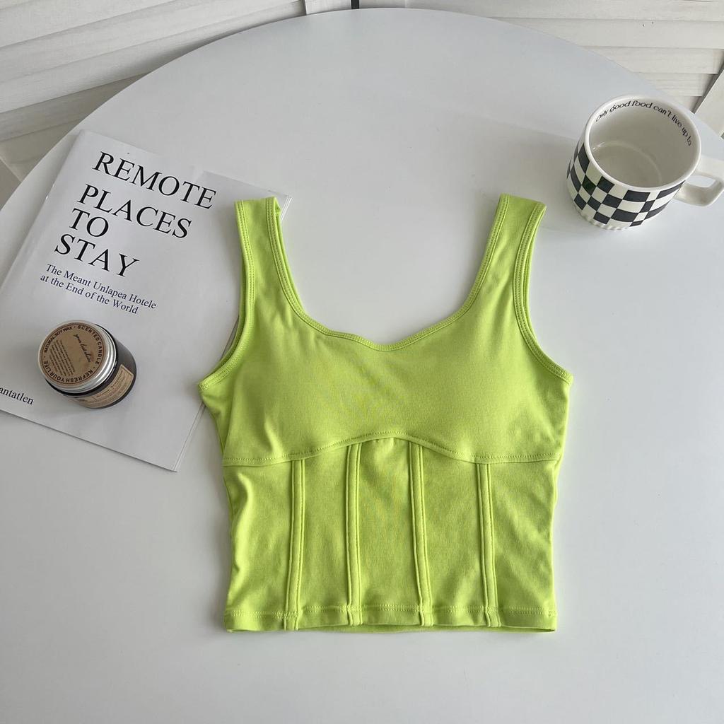 New Pure and Sexy Round Neck Camisole for Women Short and Fitted