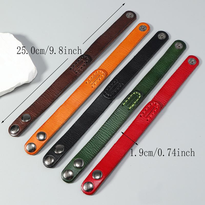 Браслет-обертка из натуральной кожи для мужчин, браслеты, повседневные ювелирные аксессуары