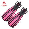 Adjustable Open-Heel Scuba Diving Fins Adults With Long Blade Four-Strap Design TPR PP Material