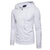 Zipper Hooded Sweater Men's Cardigan Sweater Long Sleeve Solid Sweater