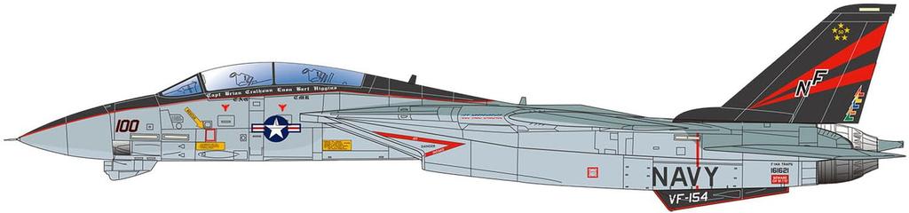 US Navy Fighter Tomcat Atsugi Plastic Model Molded Color Gray Platz/Italeri 1/48 Carrier-Based F-14A CVW-5 TPA-10