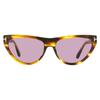 Women S Cat Eye SunglaSSeS Tf990 Amber 02 55y Honey Havana 56mm 55y