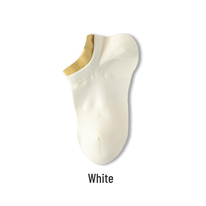Женские нескользящие невидимые носки-лодочки с двухслойным дизайном - дышащая сетка для весны и лета
