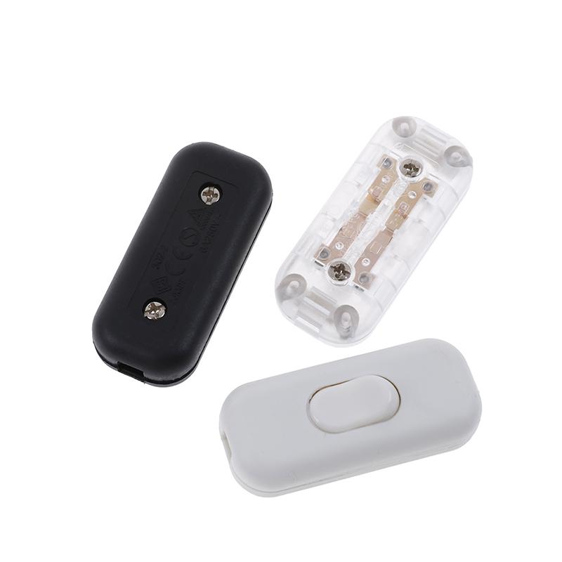 1Pc On/Off Inline Switch Inline Table Lamp Desk Light Cord Cable Switch 250V 6A
