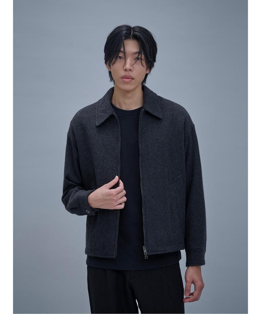 Shift.G Wool Blended Overfit Blouson Ash