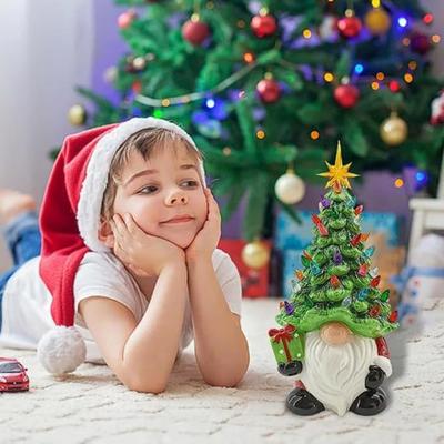 Гном Рождественская елка Свет Смола Светящиеся Безликие Фигурки Старика Портативное Настольное Украшение Праздничное