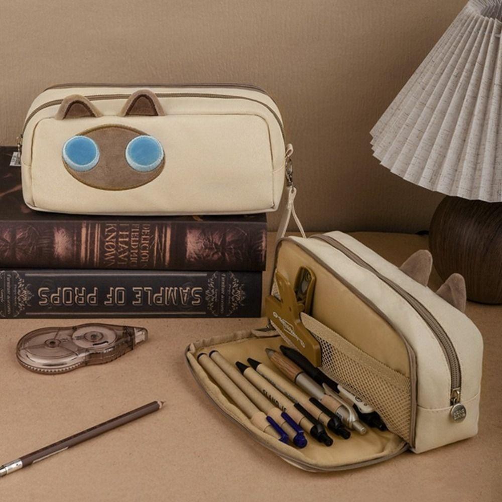 Large Capacity Pen Bag Portable Pencil Box High Quality Stationery Bag Back To School