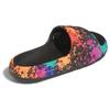 Adidas Кроссовки унисекс Adilette 22 Slide Black Paint Splatter Core-черный, полусолнечно-желтый IF1438