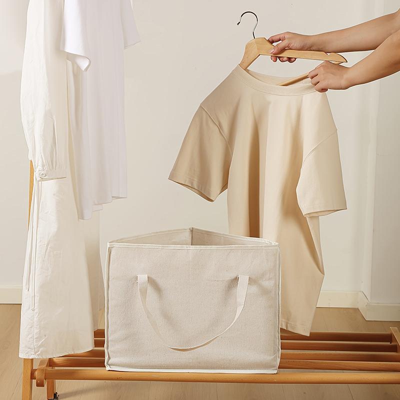 Triangular Hanger Storage Bag, Fabric Clothes Storage Basket With Handle And Base, Can Save Hanger Storage Space