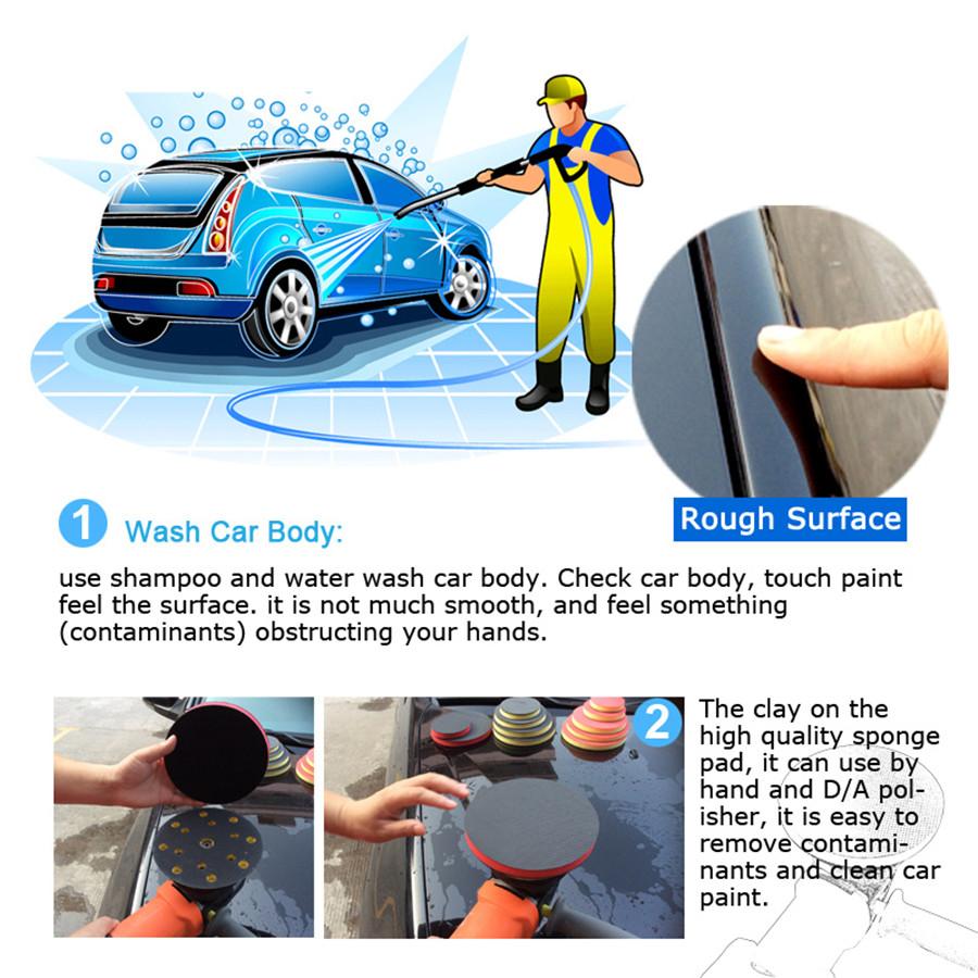 6-дюймовая губка из волшебной глины для мытья автомобиля перед полировкой и воском для ухода за автомобилем Car Cl
