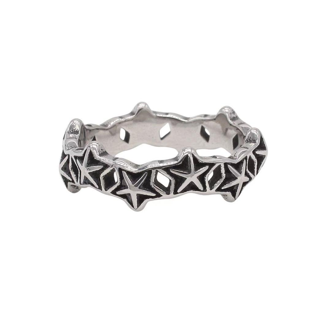 2025 Персонализированное Ретро Кольцо с Крестом для Мужчин Трендовые Мужские Доминантные Украшения для Рук Подарки