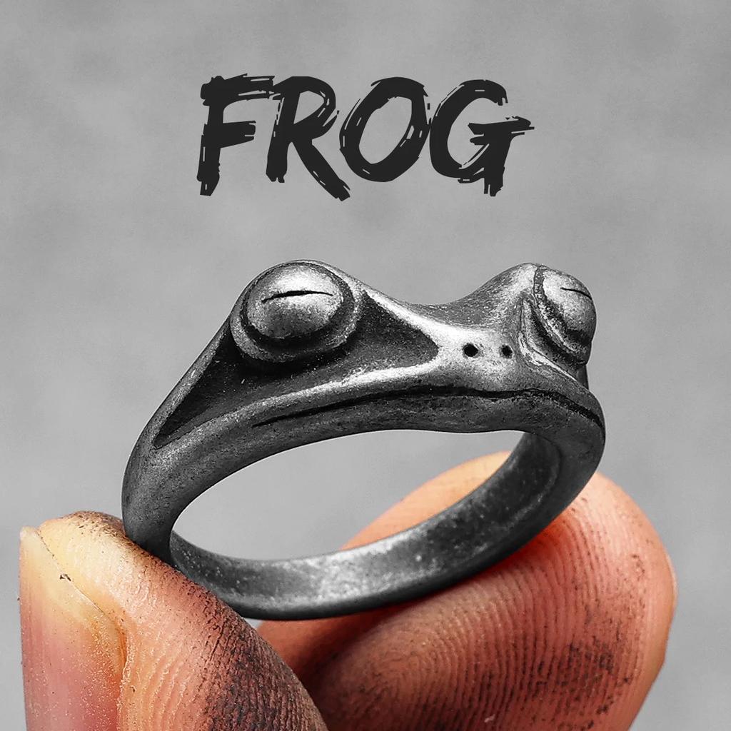 Мужские кольца Frog Prince из нержавеющей стали для женщин, ювелирные изделия в стиле панк-рок, классные вещи, новые модные аксессуары для пар, подарок