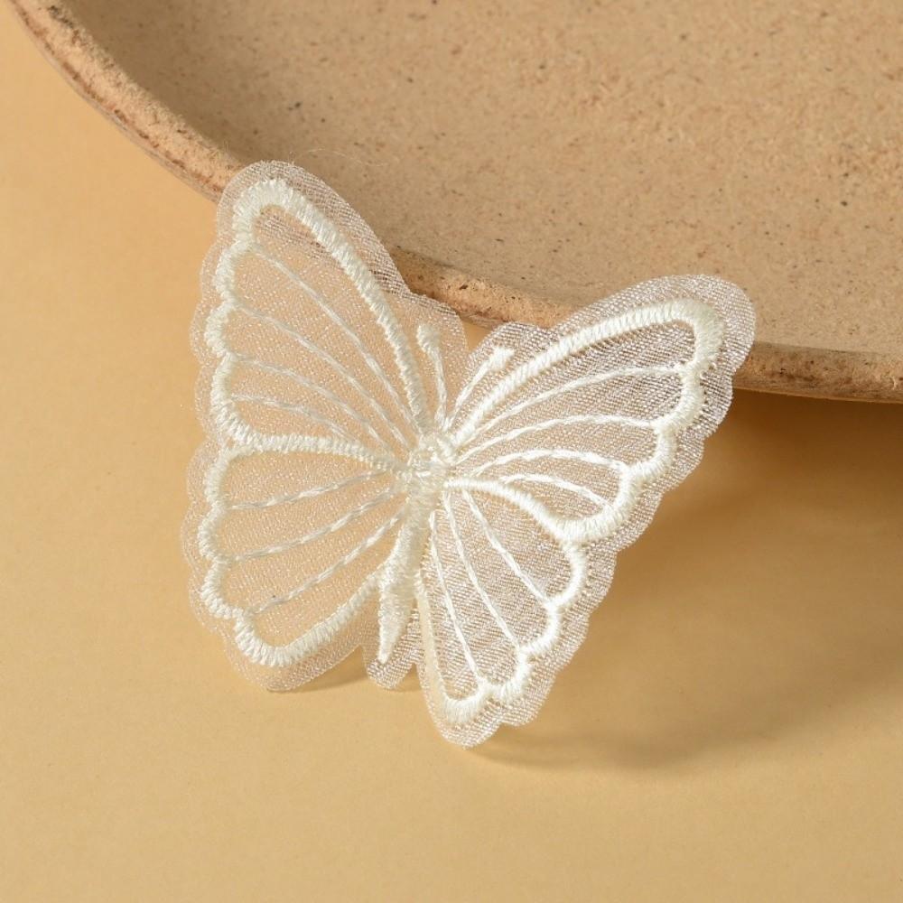 Dreamy Embroidered Mesh Butterfly DIY Handmade Sewing Craft Decoration Lace Patches for Hat Decor