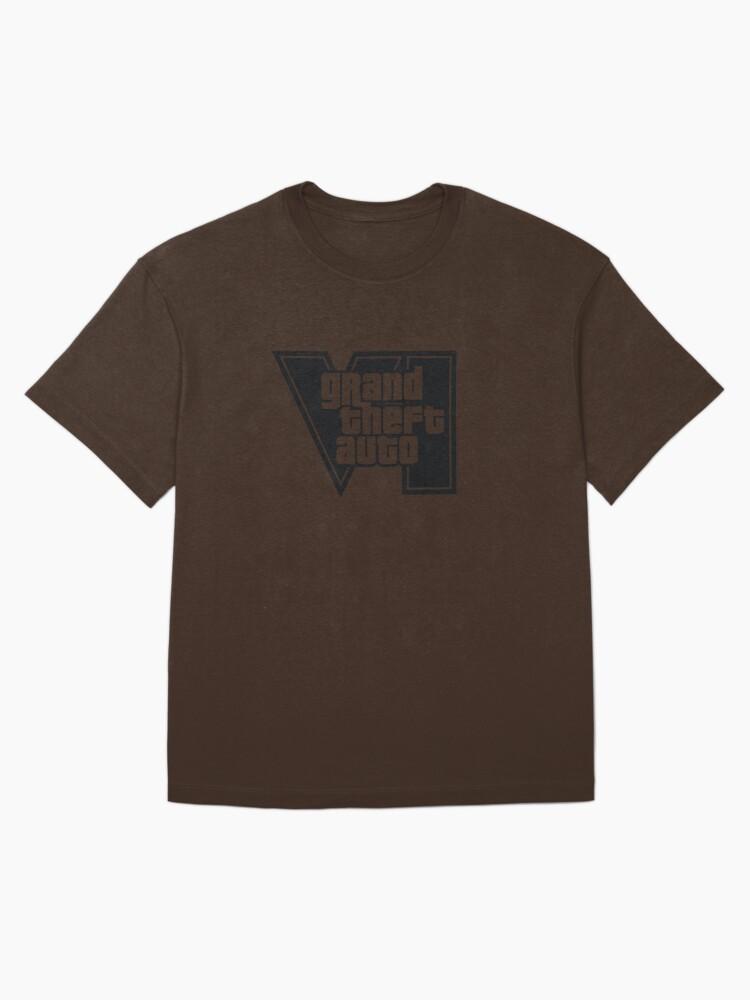 Grand Theft Auto GTA 6 Grand Theft Auto 6 Vice City Logo Black Oversized T-Shirt
