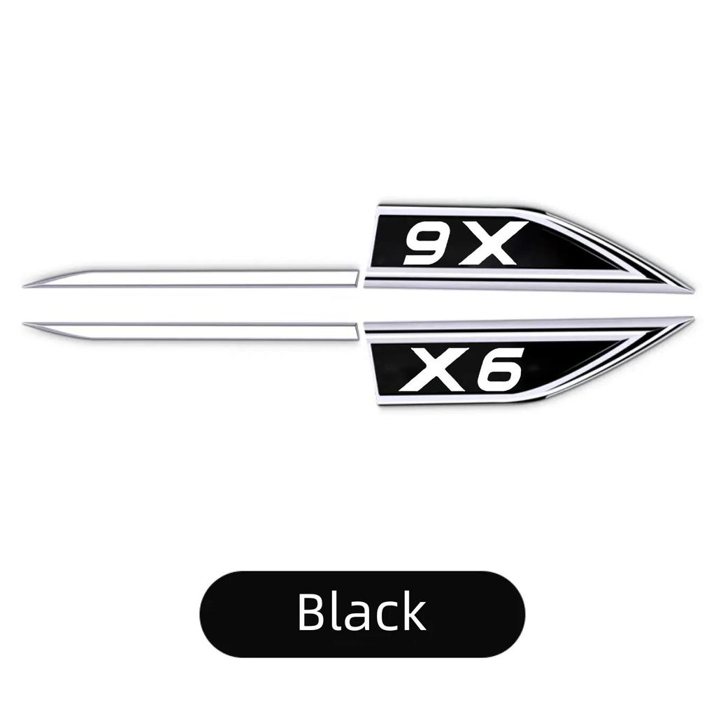2 шт./компл. для BMW X6, автомобильное крыло, металлическая наклейка, внешние декоративные наклейки, модификация, эмблема автомобиля, аксессуары