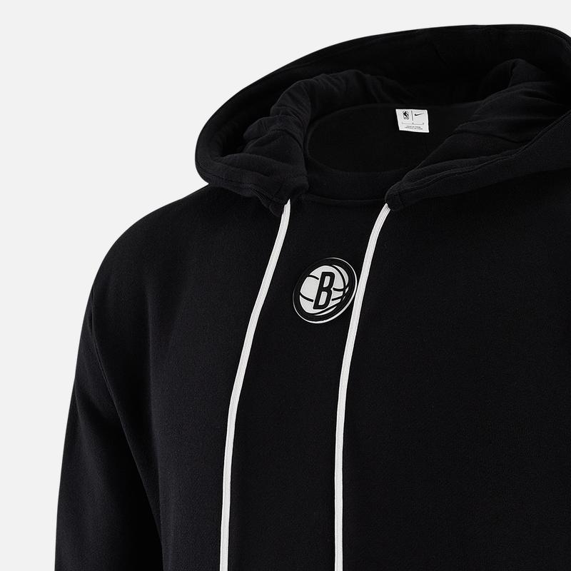 Nike Толстовка с капюшоном на флисовой подкладке с логотипом, кулиской и длинными рукавами. Мужские топы черного цвета DR2298-010