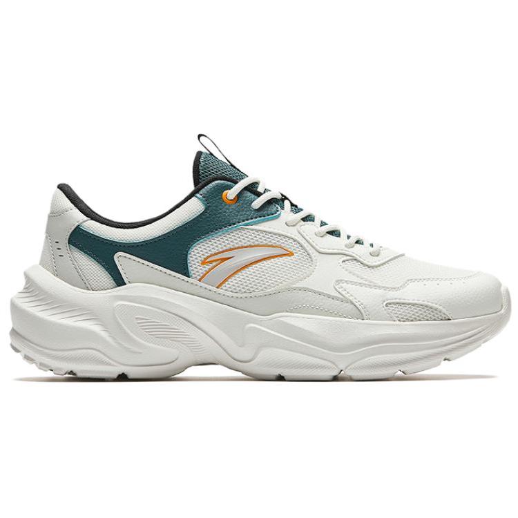 Anta Little Millennium Модные Удобные Износостойкие Дышащие Низкие Повседневные Кроссовки для Мужчин Белый Зеленый 912538826-3