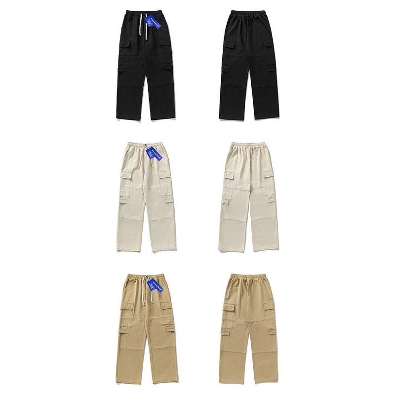 Wassup Khaki Workwear Multi-Pocket Straight Wide-Leg Pants Men's Spring and Autumn National Trend Street Style Couple Versatile Long Pants