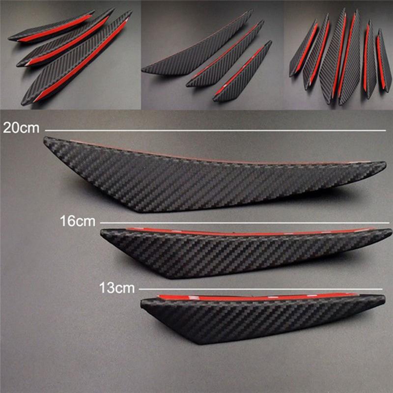 6 шт./компл., универсальный передний бампер, украшение для губ, диффузор, сплиттер, плавник, спойлер для тела, модификация автомобиля, форма канарда