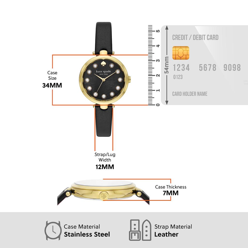 Spade New Watch HOLLAND KSW1808 Black [Kate York] Women's