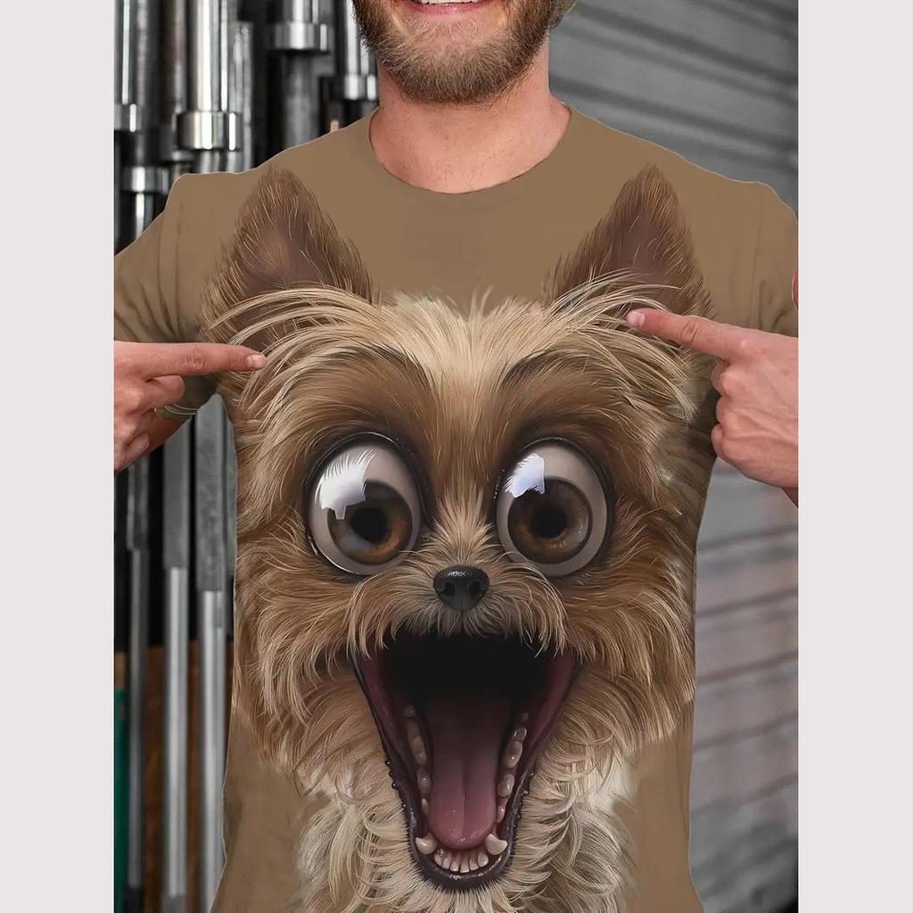 Summer Animal T Shirt For Men 3d Cat Pattern Print T Shirt Casual Short Sleeve Tee Fashion Men's Oversized Clothing Streerwear