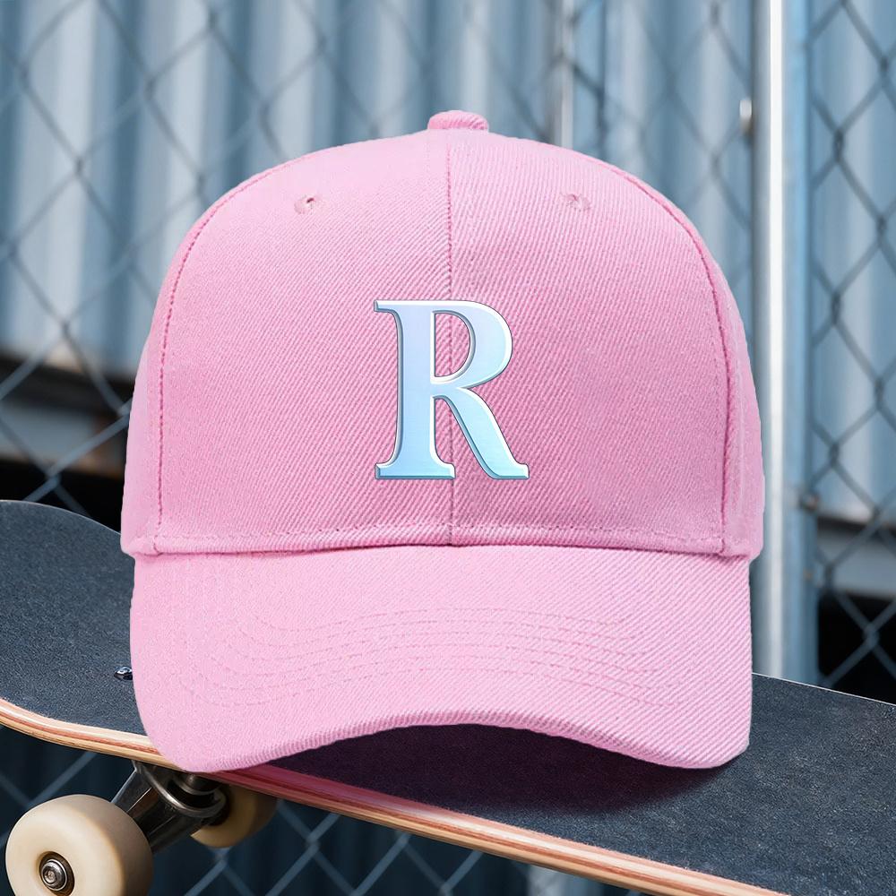 One Adjustable Graygreen Hat with an Rletter Printed Pattern Featuring an Outdoor Sports Style for Both Unisex and Women An Ide