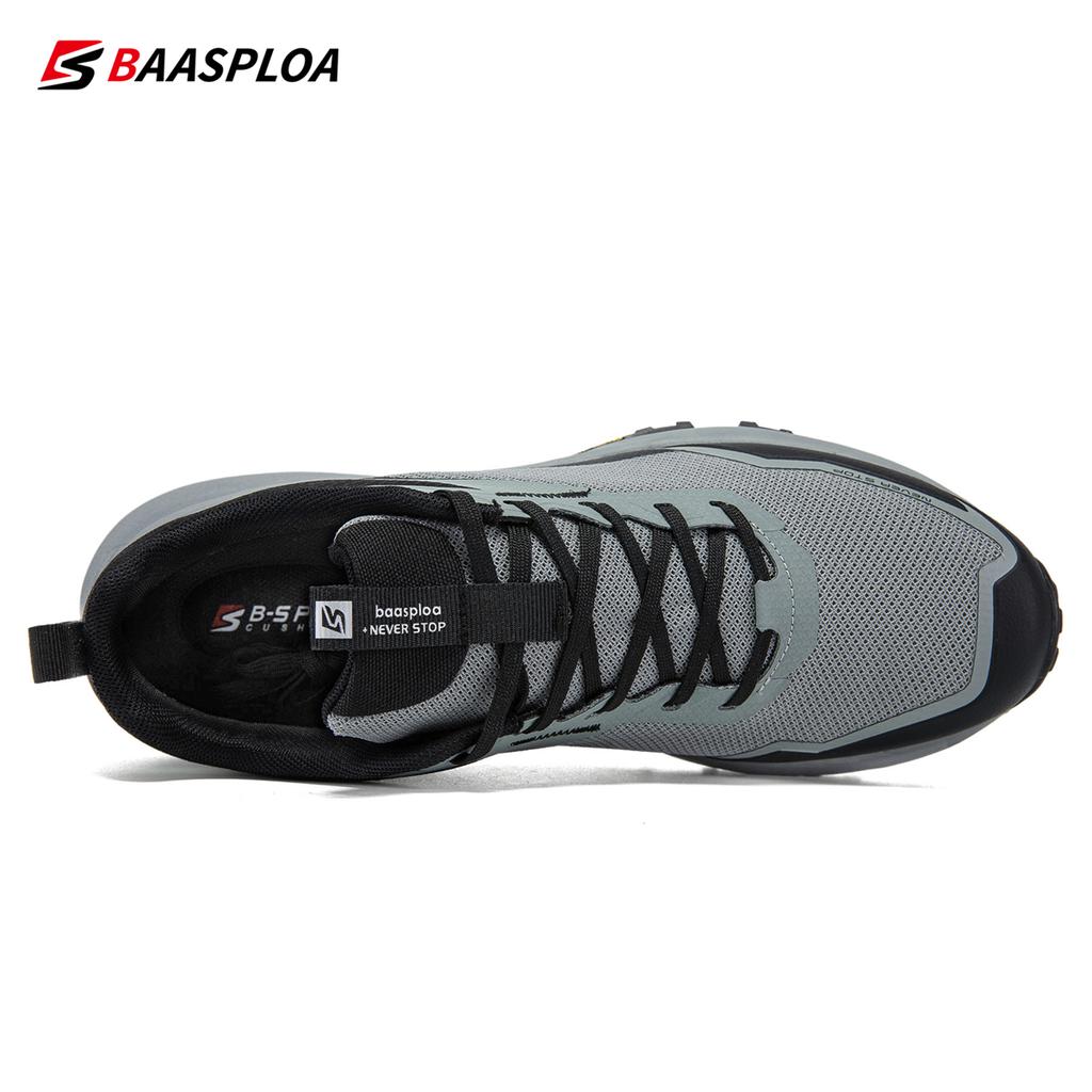 BAASPLOA Мужские походные туфли Модные легкие уличные кроссовки Дышащие для мужчин Противоскользящие износостойкие Новая мужская обувь