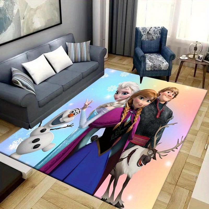 1pc Frozen Pattern Area Rug Soft Flannel Floor Mat for Living Room, Bedroom, Sofa Coffee Table Floor Mat