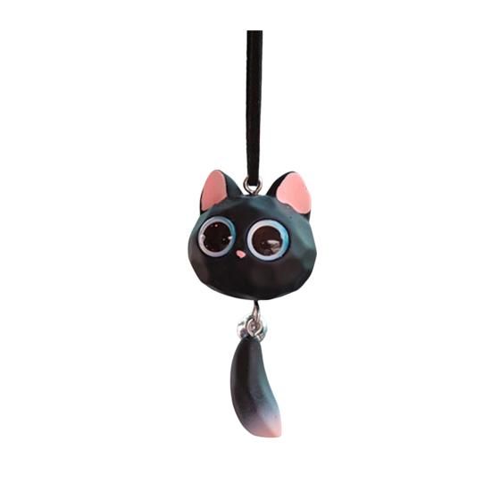 Подвесное украшение для автомобиля в виде кошки, симпатичная лиса, украшение для зеркала заднего вида автомобиля, декоративные аксессуары для салона автомобиля