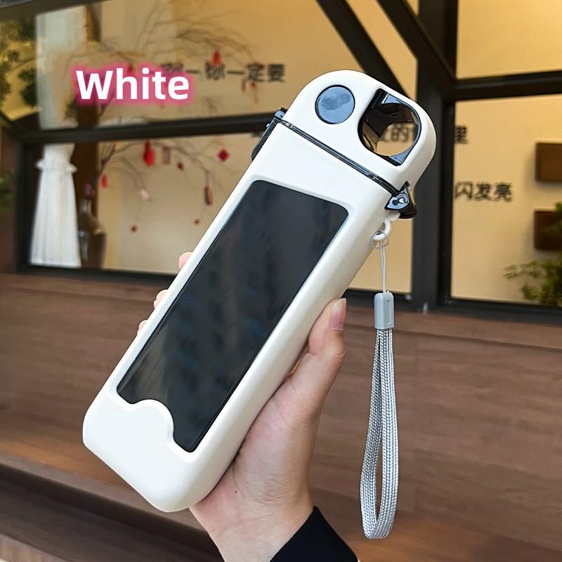 Plastic Straw Water Cup Water Simple Bottle Rectangular Cup Water Bottle Cute Adult Portable Fall Resistance High Color Value