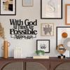 Exquisite Metal Inspirational Decor. 'With God All Things Are Possible' Verse. Christian Wall Sign. Beautify Home, Church.