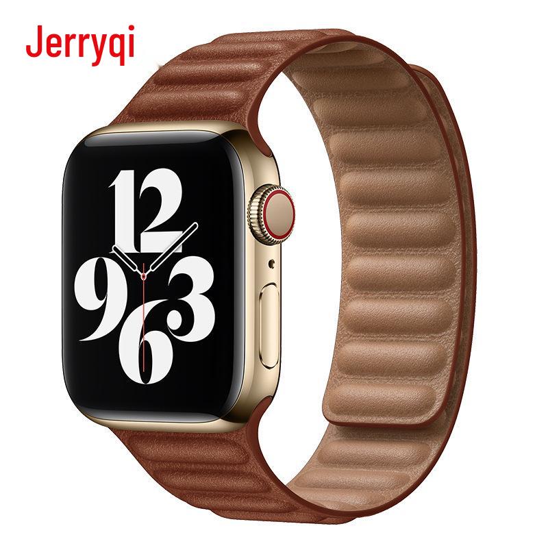 Двухцветный магнитный кожаный ремешок для Apple Watch Series SE/765432