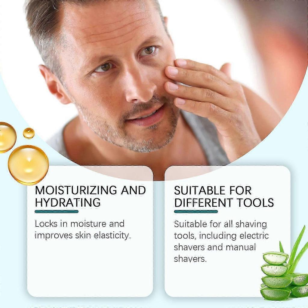Men's Shaving Mousse - Gentle Foam for Smooth Shave & Skin Care with Aloe Vera & Hyaluronic Acid