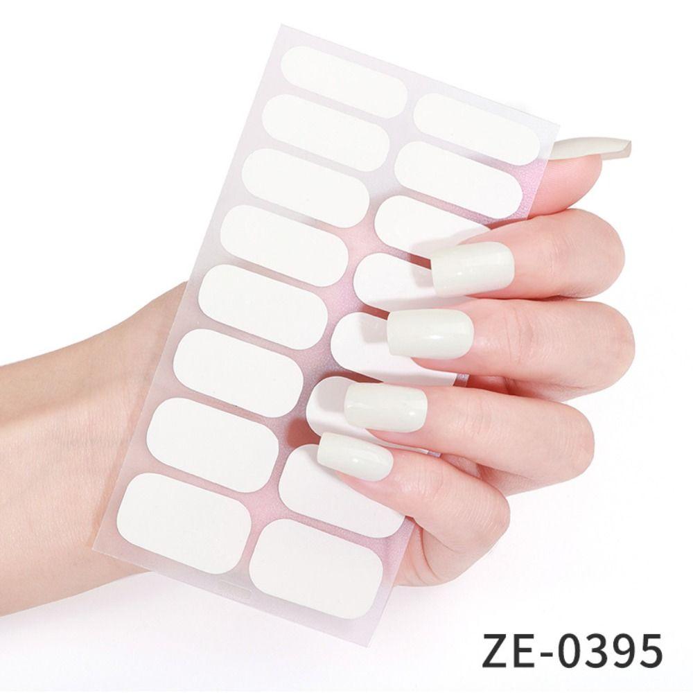 5Sheets Gradient Colors Gel Nail Polish Strips Glittering Gel Full Nail Wraps  DIY NAil Art Making