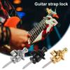 Round Head Electric Guitar Strap Locks Zinc Zinc Alloy Guitar Strap Button  Acoustic