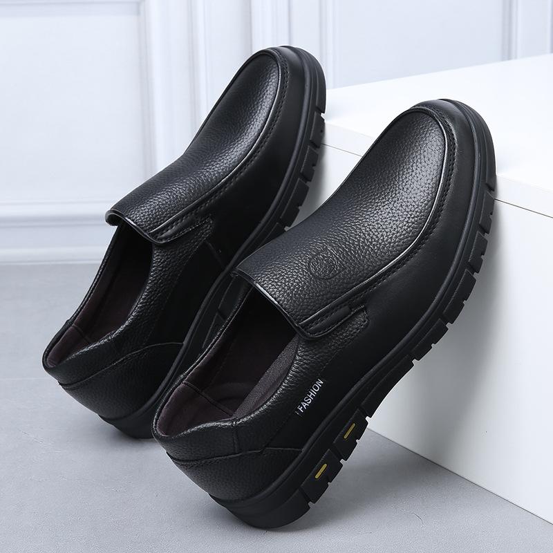 Genuine Leather Handmade Shoes Casual Shoes for Men Flat Platform Walking Shoe Outdoor Footwear Loafers Breathable Sneakers